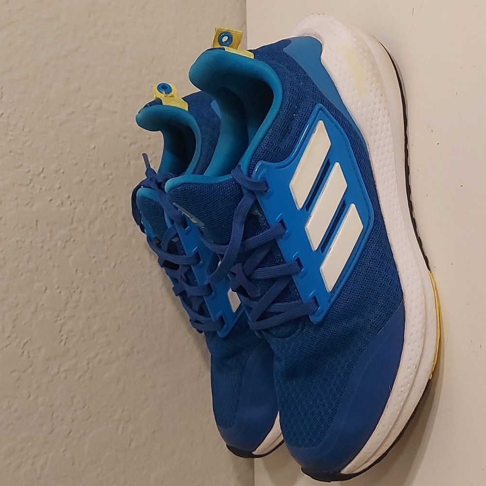 Adidas Kids Eq21 Run 2.0 Elastic Lace Running Shoes Size 5